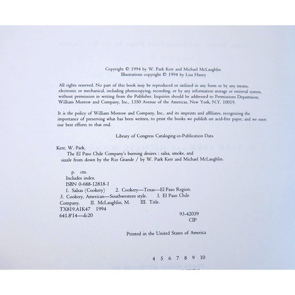 2 NEW The El Paso Chile Company’s Hardcover Cookbooks - W. Park Kerr - Texas - Picture 10 of 13